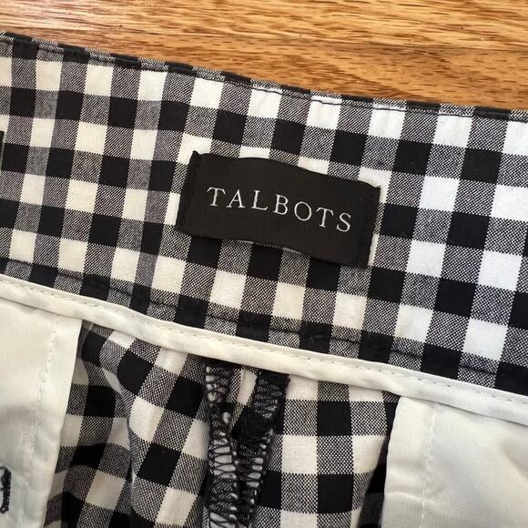 Talbots Black & White Checkered Chatham Ankle Pants - 14 - Picture 2 of 7